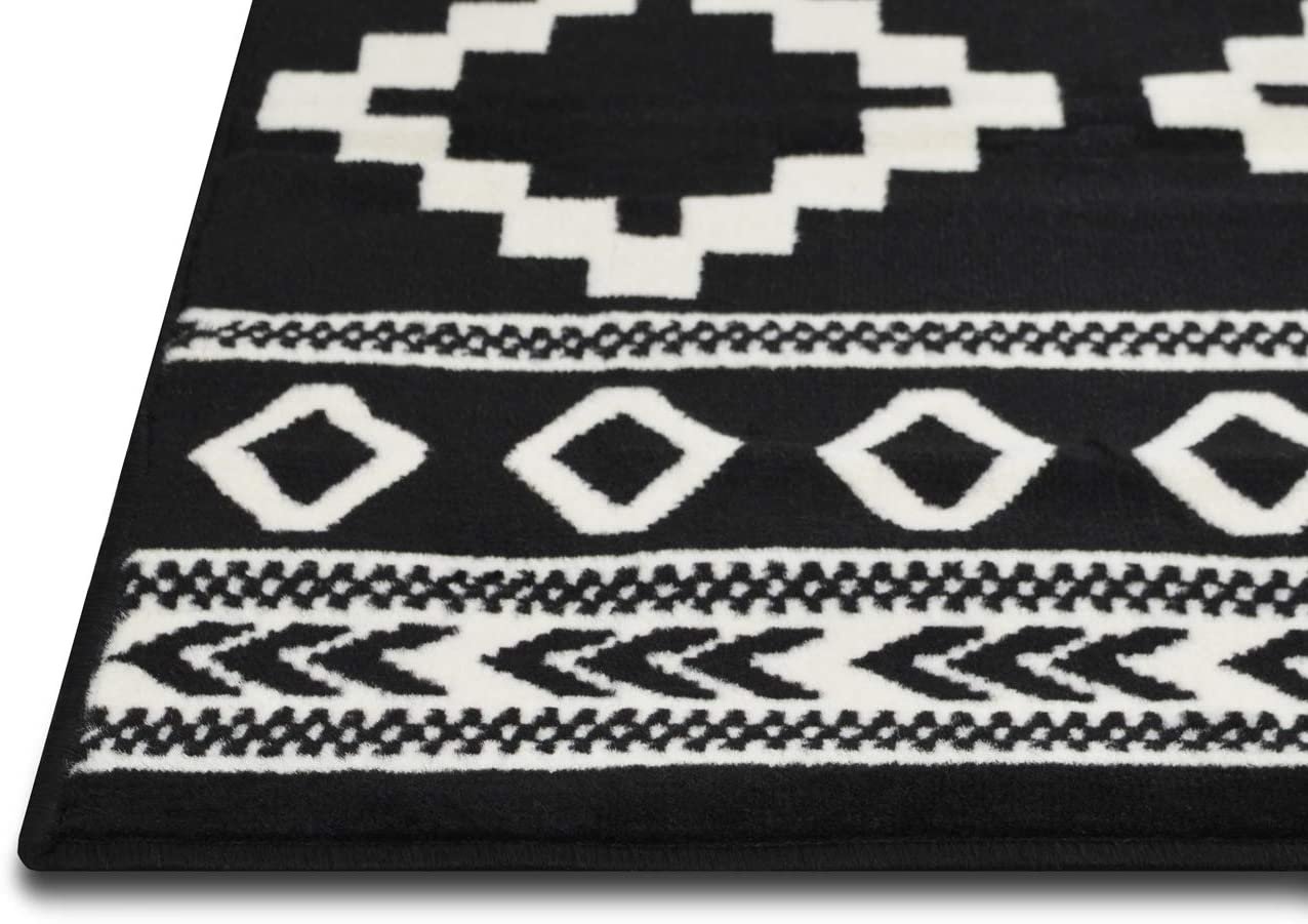 Southwestern Rug for Living Room Antiqued Trellis Black and White Area Rug Boho D????cor Rugs for Bedroom
