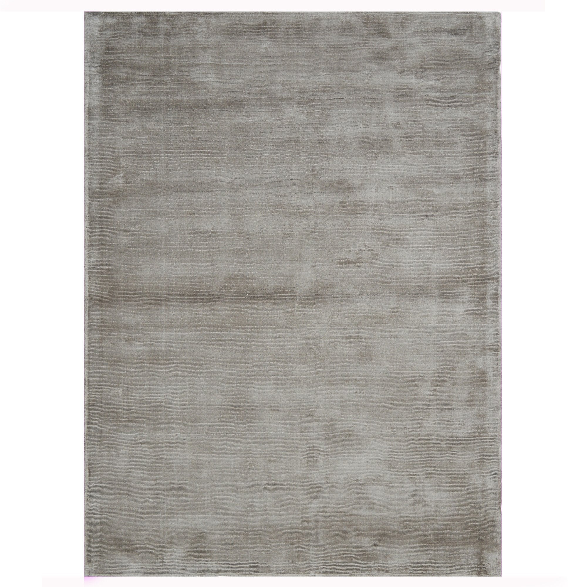 Ash Color Rugs Viscose Ultra-Soft Hand Knotted in India Rugs for Dining Room