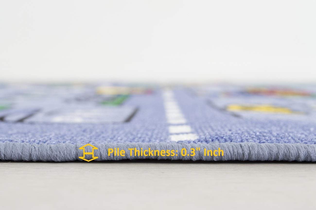 Kids Car Road Rugs City Map Educational Play mat-Non-Slip