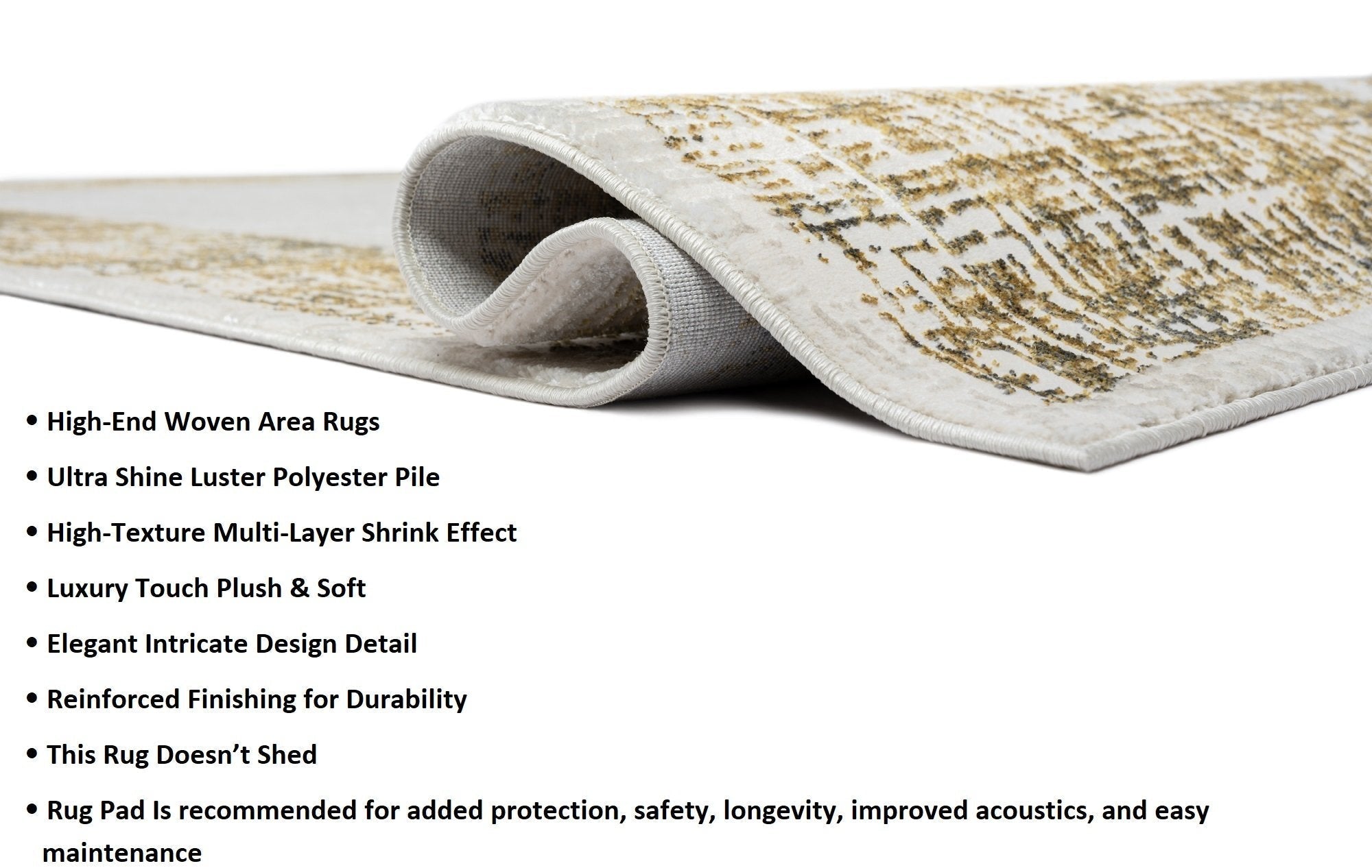 HR Super Soft Polyester Abstract Area Rug Bordered # 454