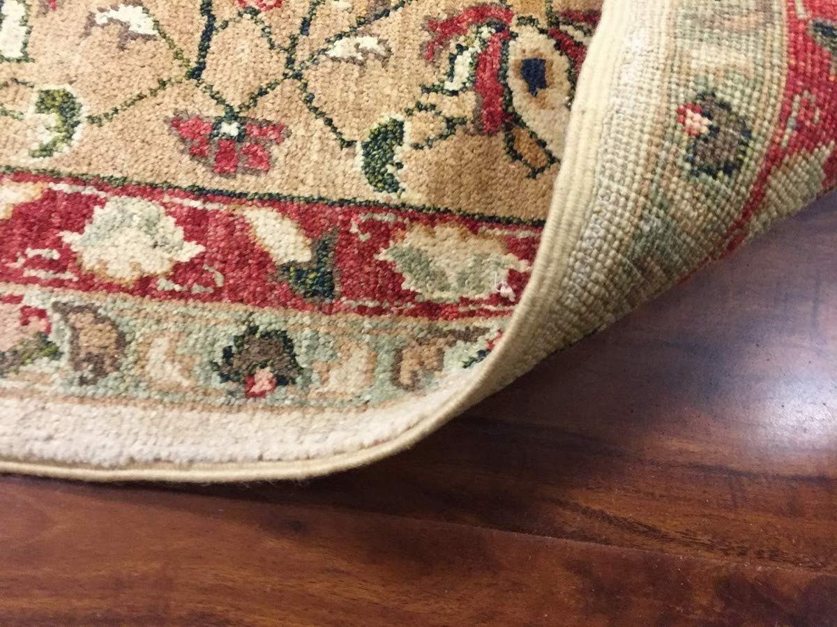 Authentic Handmade fine Pakistani Rug-Wool Allover/Floral Pattern-Beige/Multi-(8 by 10.3 Feet)