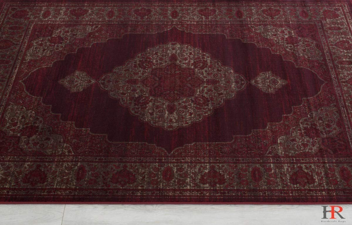 Floral Pattern Distressed Rug #94