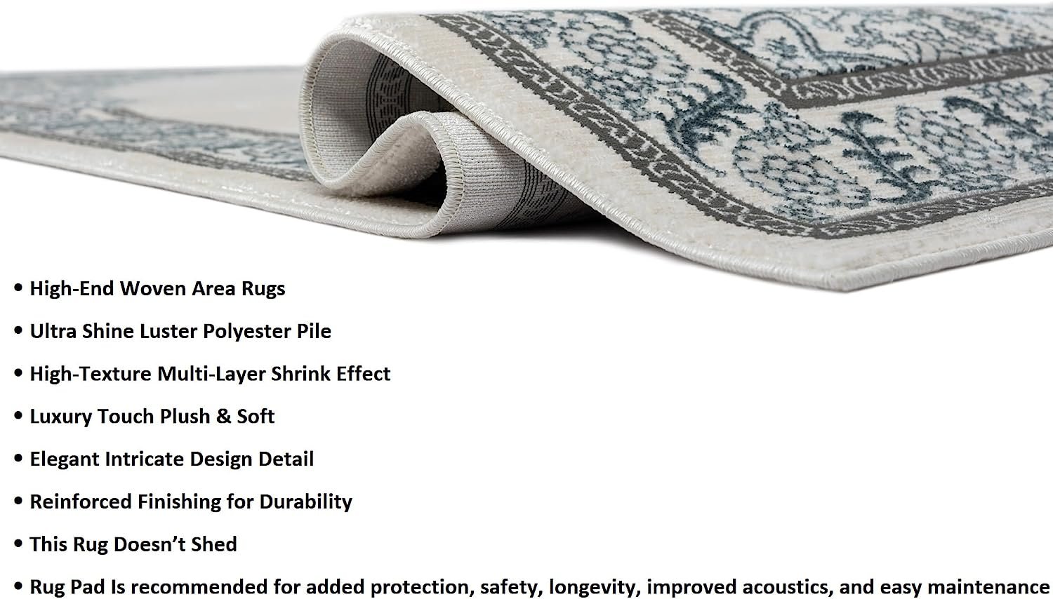 HR Traditional Rug with Simple Faded Design #452