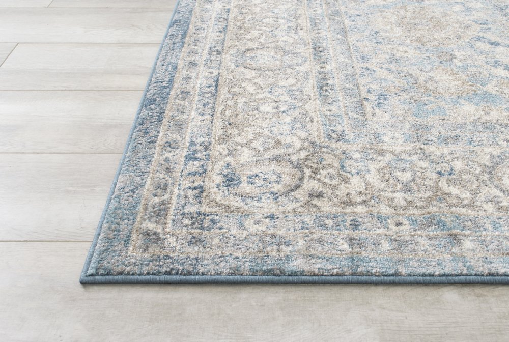 Cream/Gray/Ivory/Beige-Faded, Oriental Distressed – Modern Vintage Design– Abstract, Persian Rug