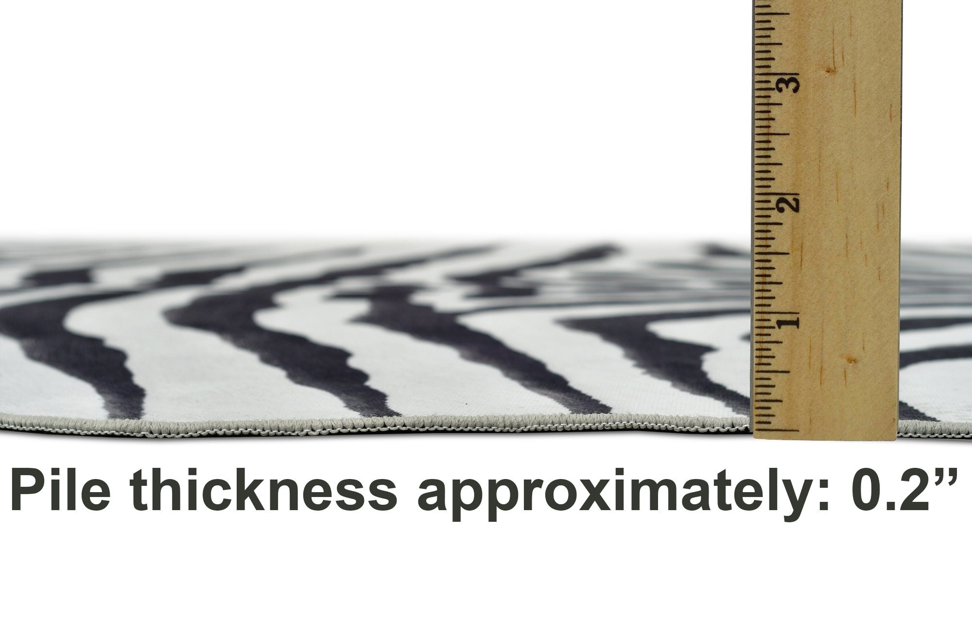 HR Premium Non-Slip Faux Cowhide Black and White Zebra Print Area Rug # 1122