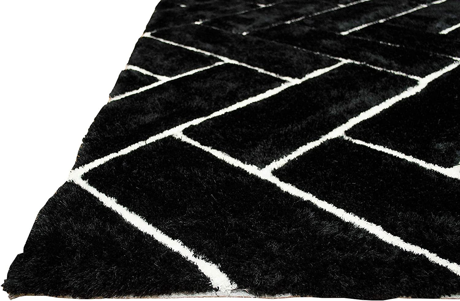 3-D Hand Carved Shaggy Rug - Soft Modern Colors