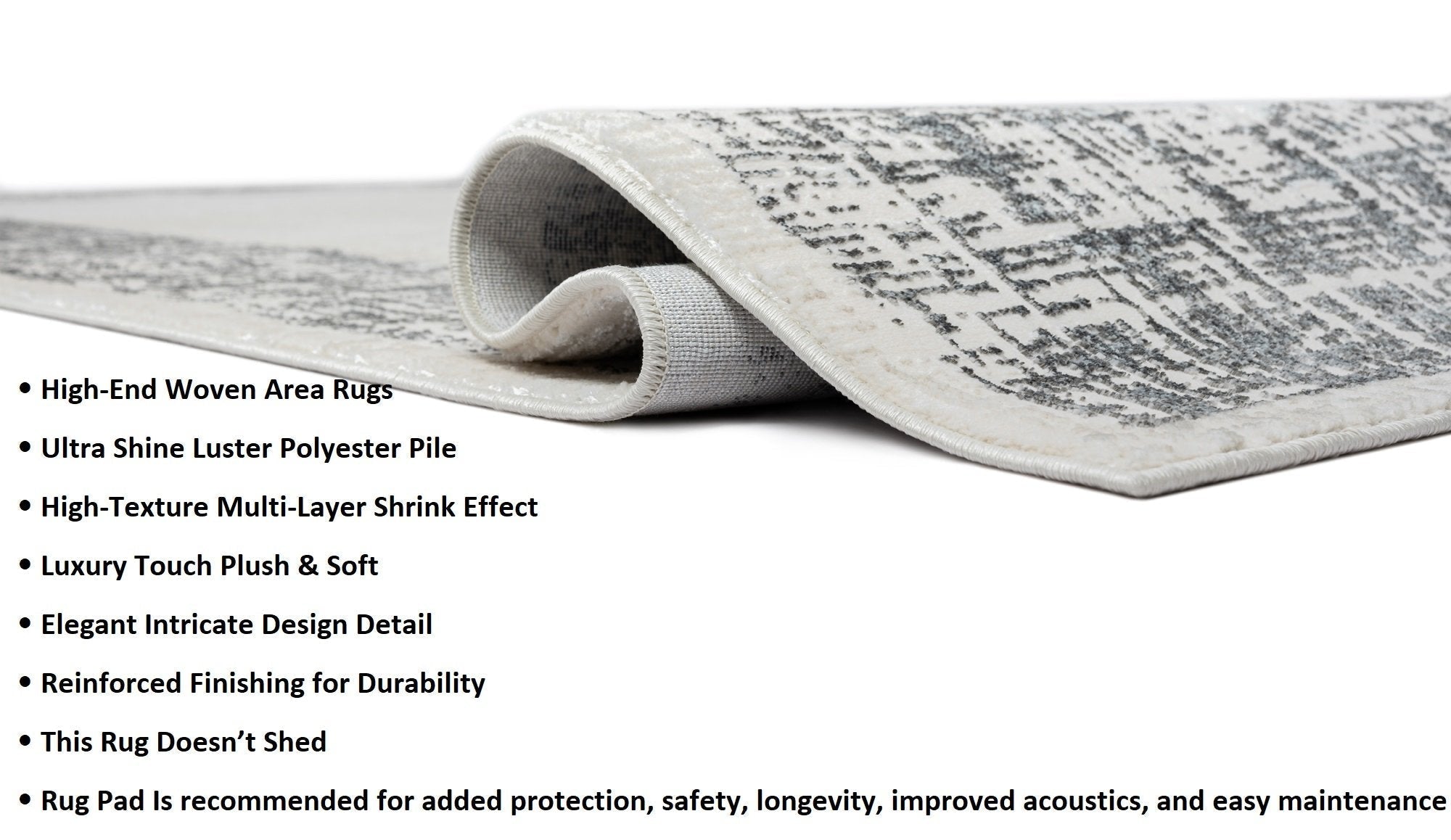 HR Super Soft Polyester Abstract Area Rug Bordered # 454