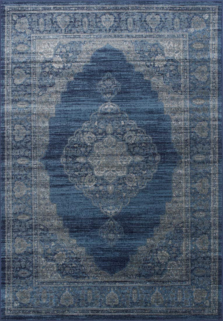 Floral Pattern Distressed Rug #94