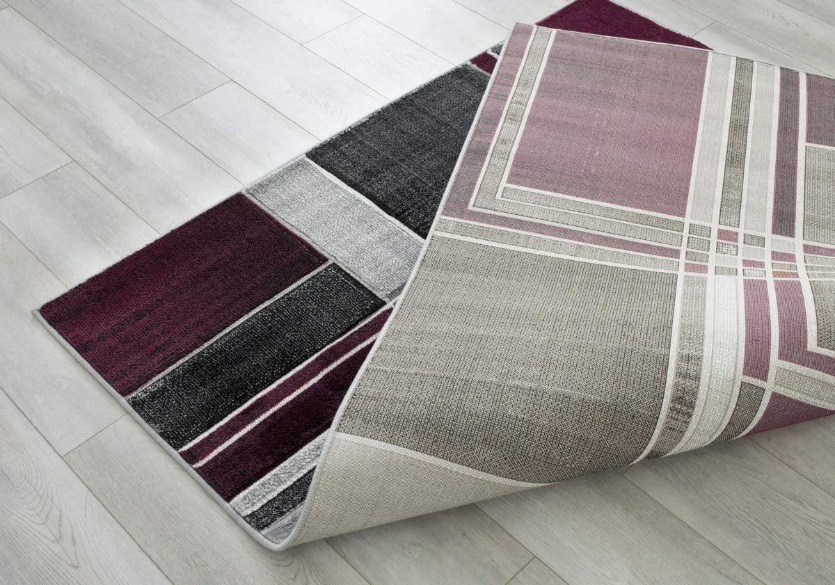 Cubism/Squares Modern Hand Carved Area Rug 15