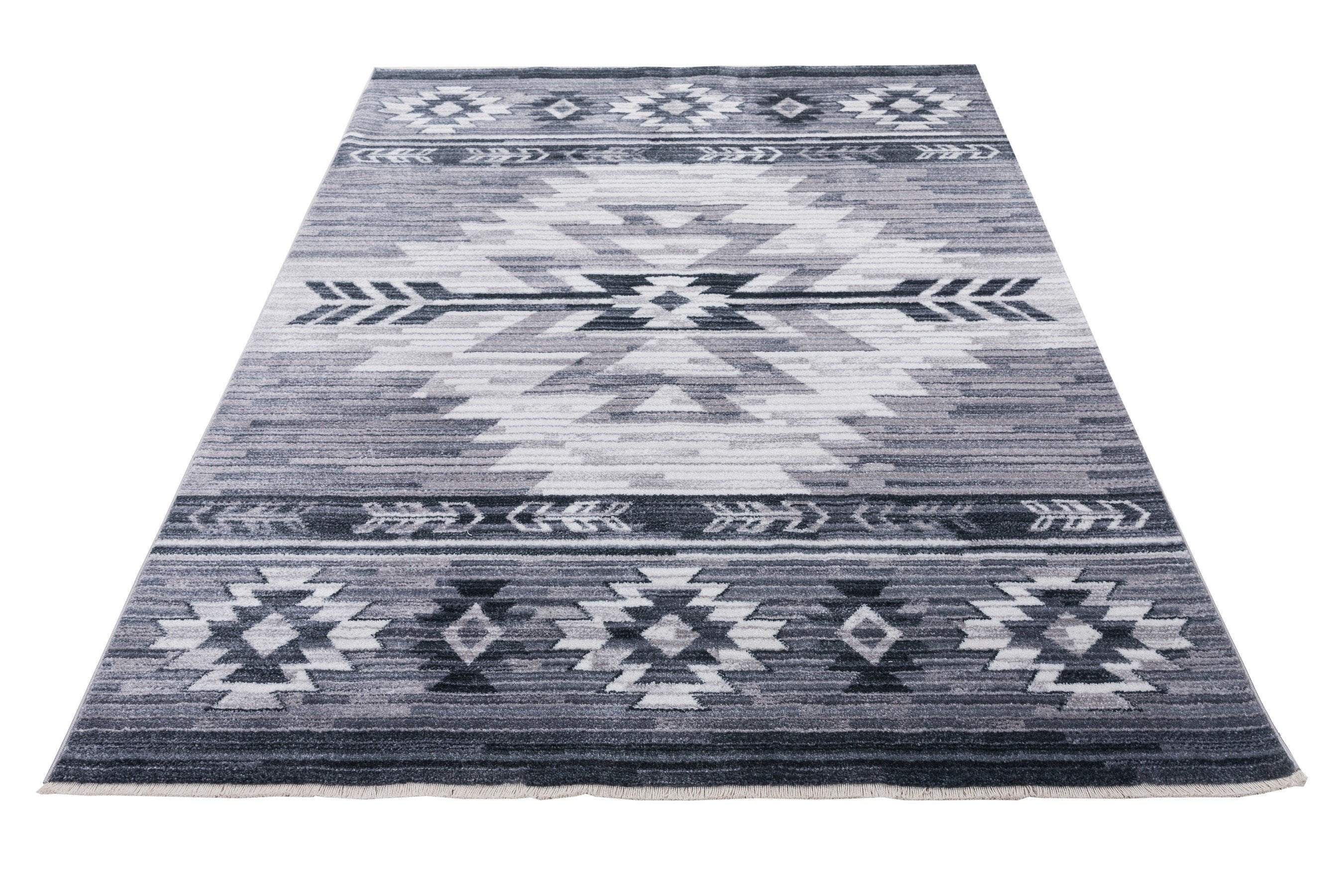 Navajo Tribal Rug – Easy Clean, Foldable, Rust/Grey/Black/Blue/Glacier/Orange/Denim