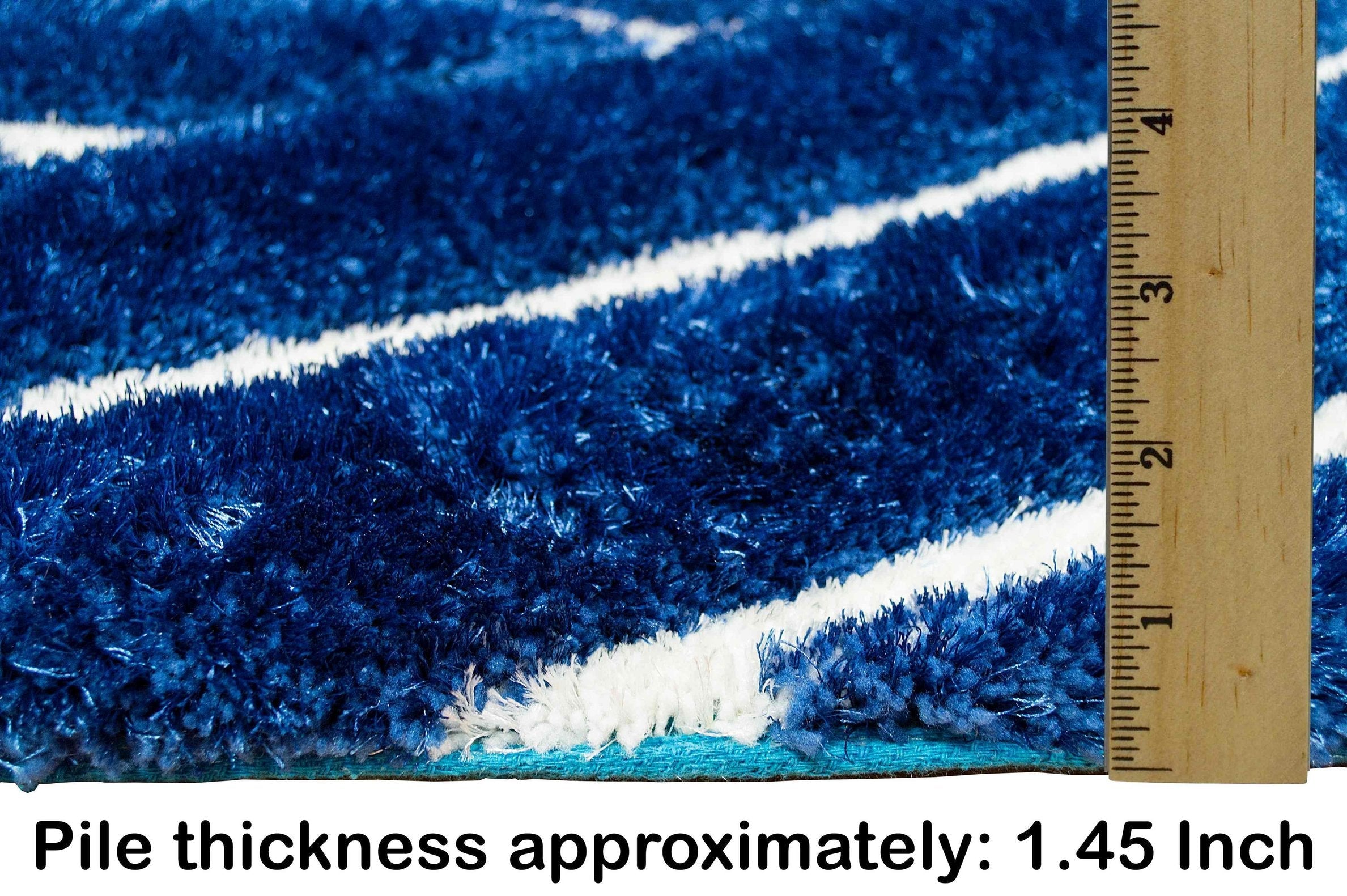 3-D Hand Carved Shaggy Rug - Soft Modern Colors