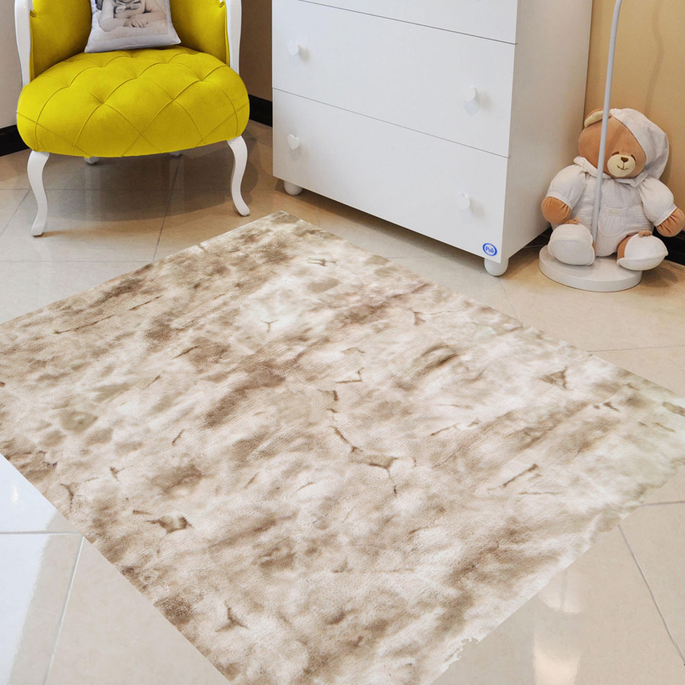 Fur Faux Rug Non-Slip Backing
