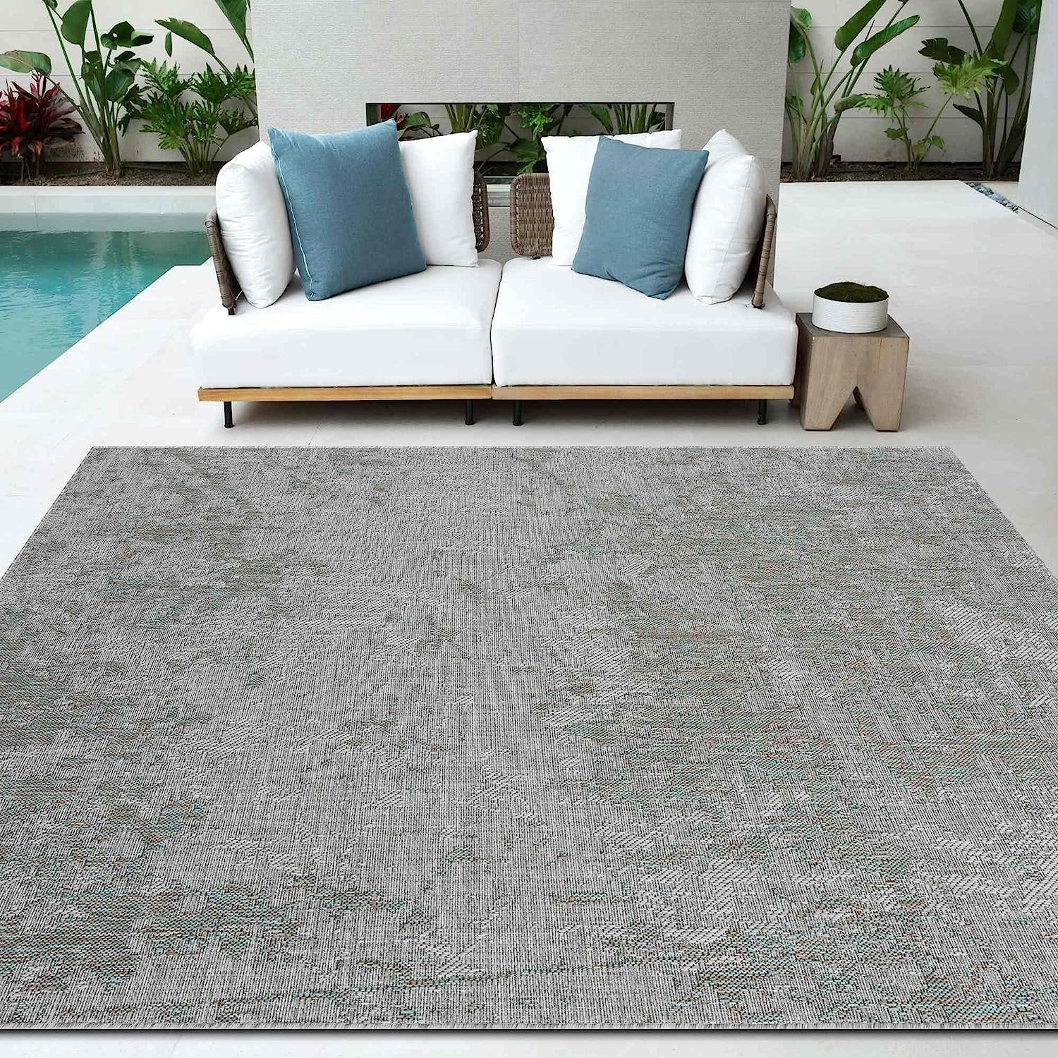 Waterproof Abstract Outdoor Rug - Fade Resistant & Easy Clean