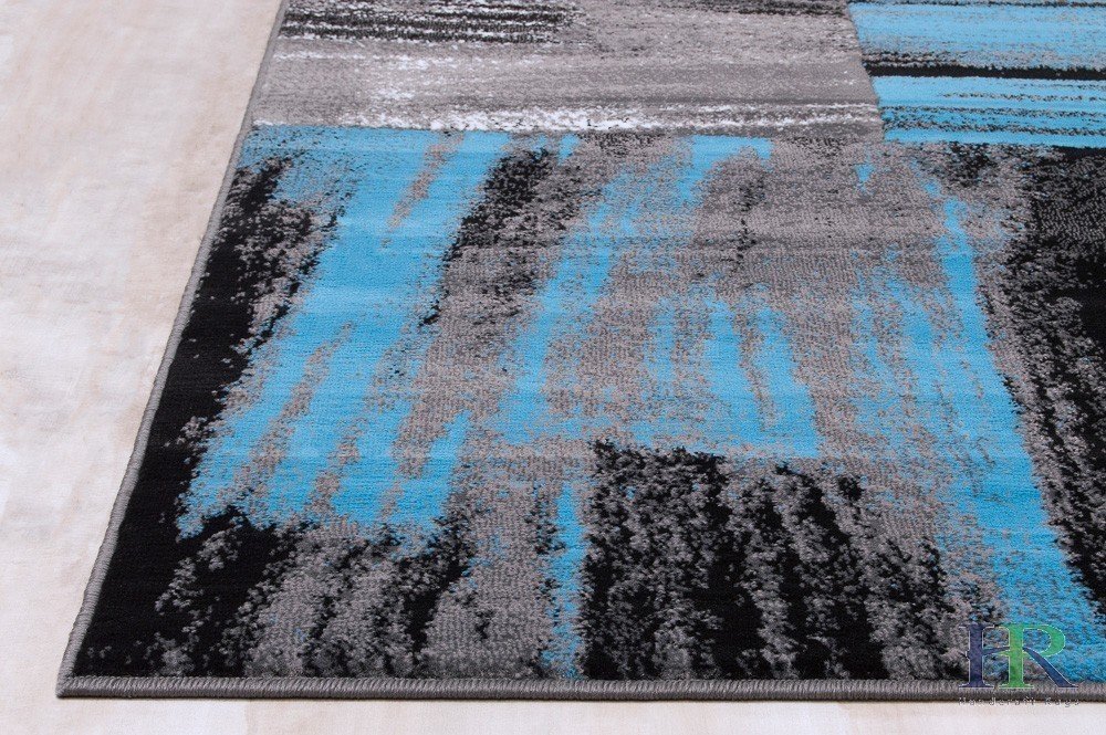 Modern Mixed Brush Color Pattern Area Rug – Various Sizes Available in Gray, Red, Beige, Blue, Lava, Orange, Electric Green, Yellow, Chocolate