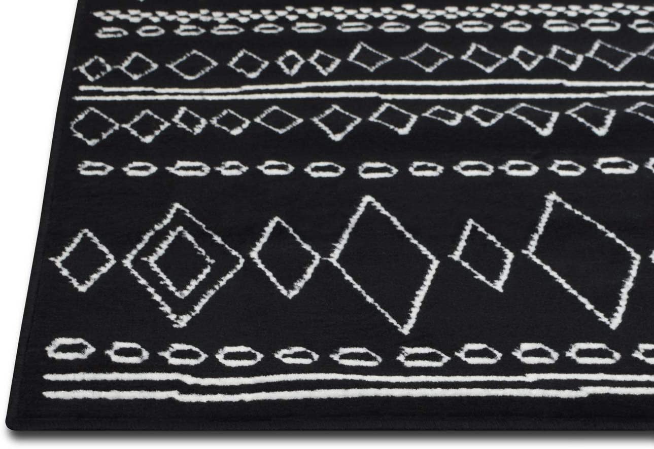 Southwestern Rug for Living Room Antiqued Trellis Black and White Area Rug Boho D????cor Rugs for Bedroom