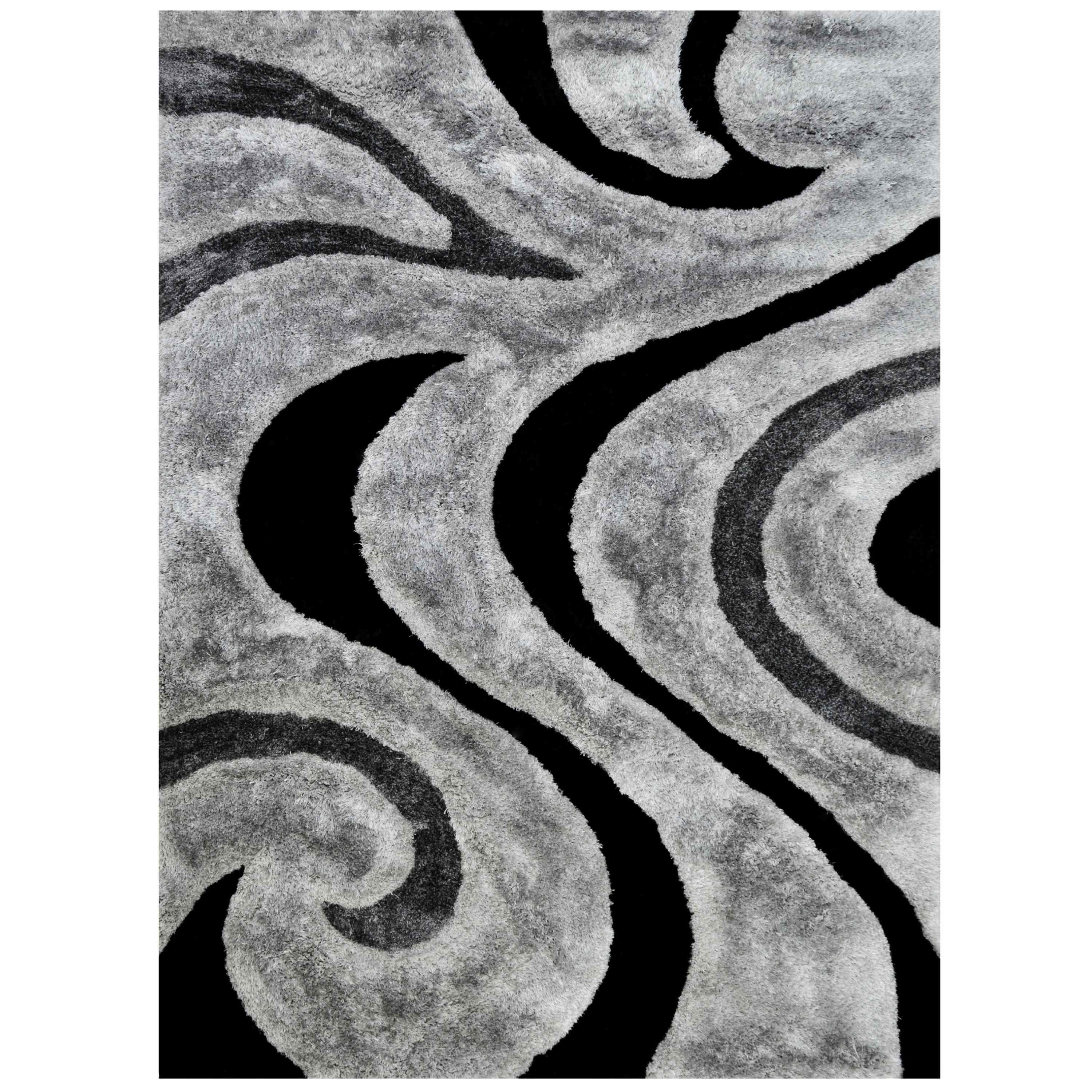 3-D Hand Carved Shaggy Rug #06