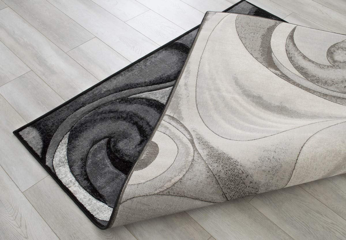 Swirls Abstract Design Hand Carved Rugs #10