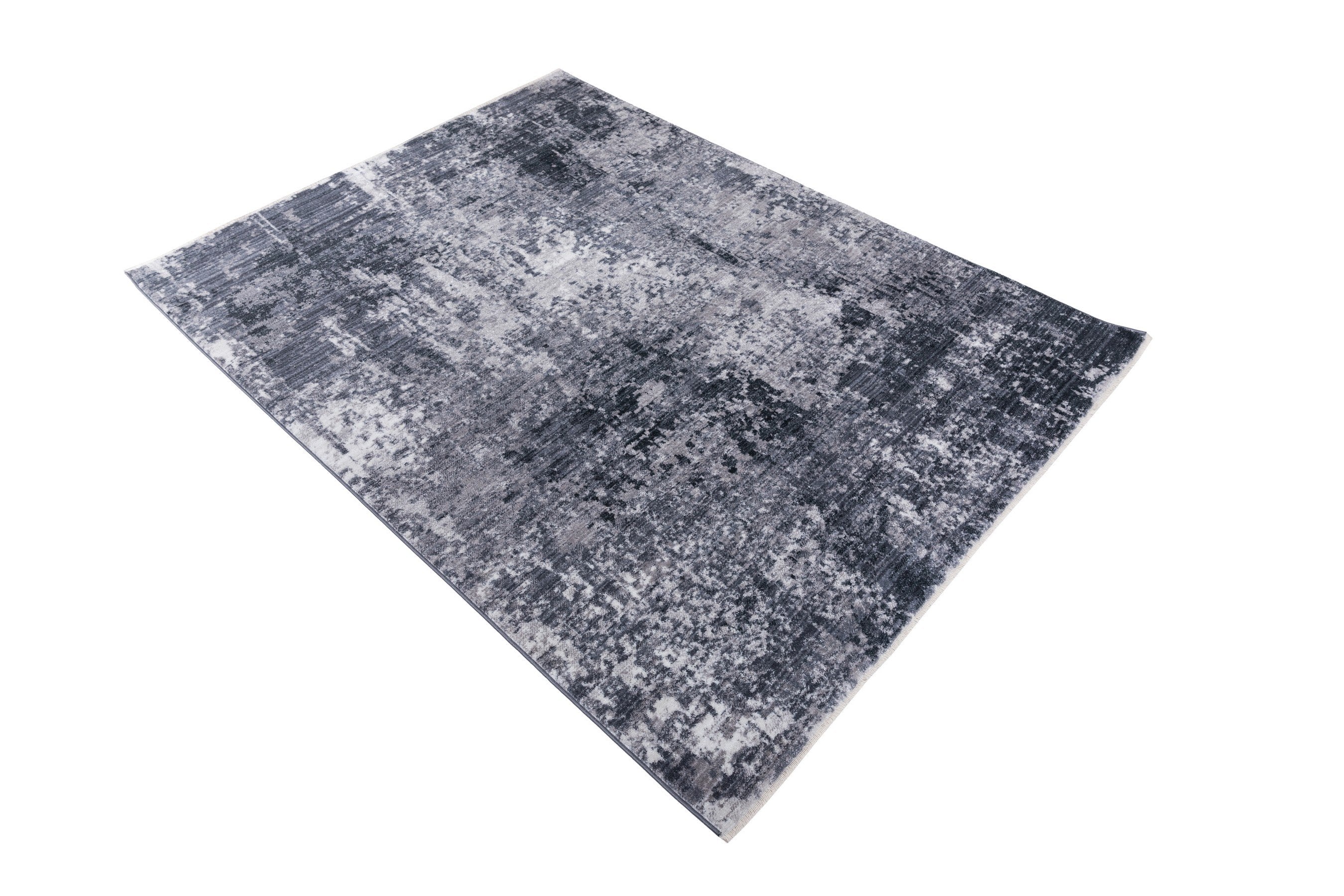 Abstract Distressed Area Rug Leno Weave Abrash Foldable #56
