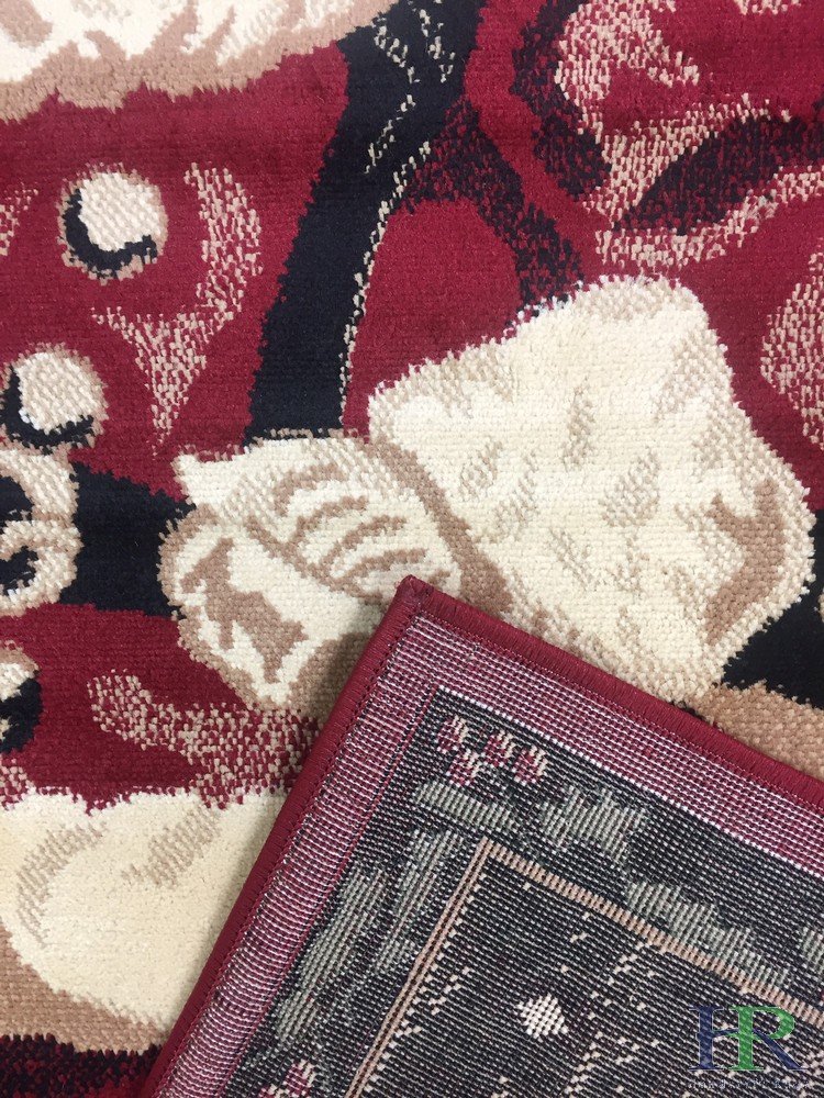 HR Santa Rug Red Holiday Rugs (Approximately 3 ft. by 5 ft.)