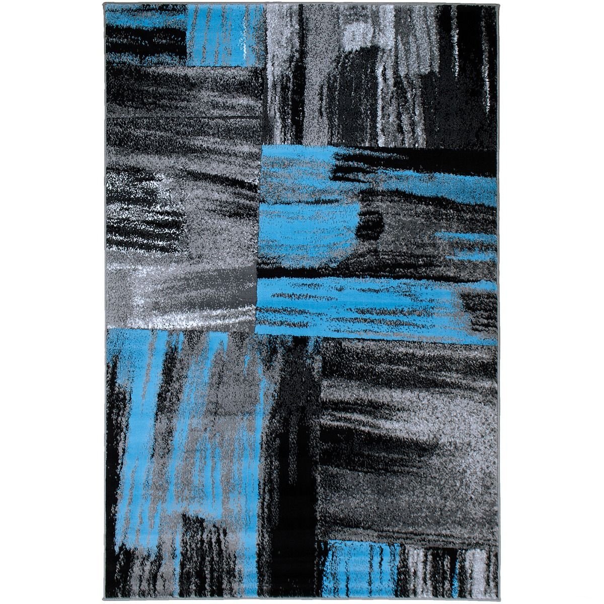 Modern Mixed Brush Color Pattern Area Rug – Various Sizes Available in Gray, Red, Beige, Blue, Lava, Orange, Electric Green, Yellow, Chocolate