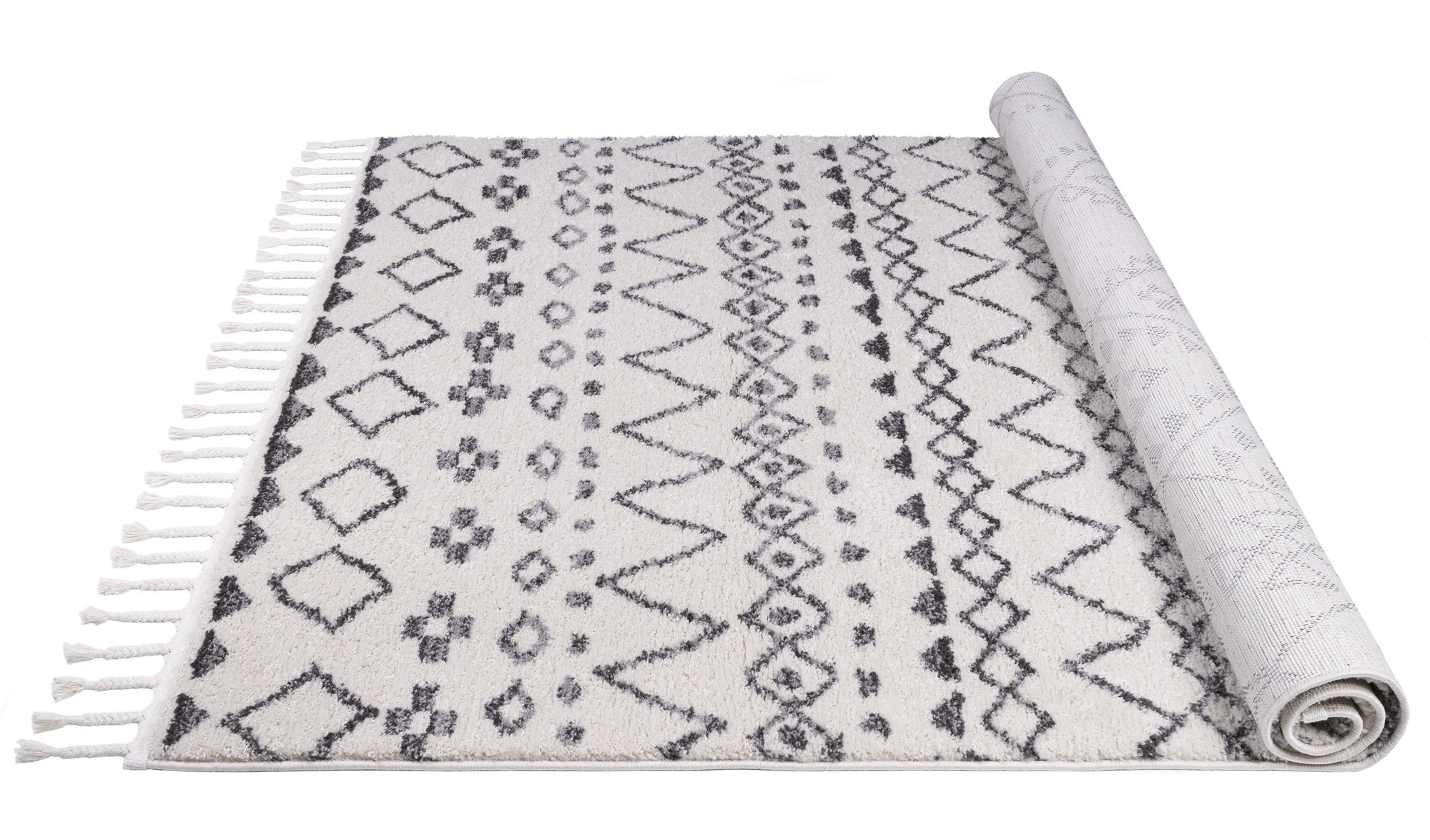 Trellis Moroccan Shaggy Rugs #12