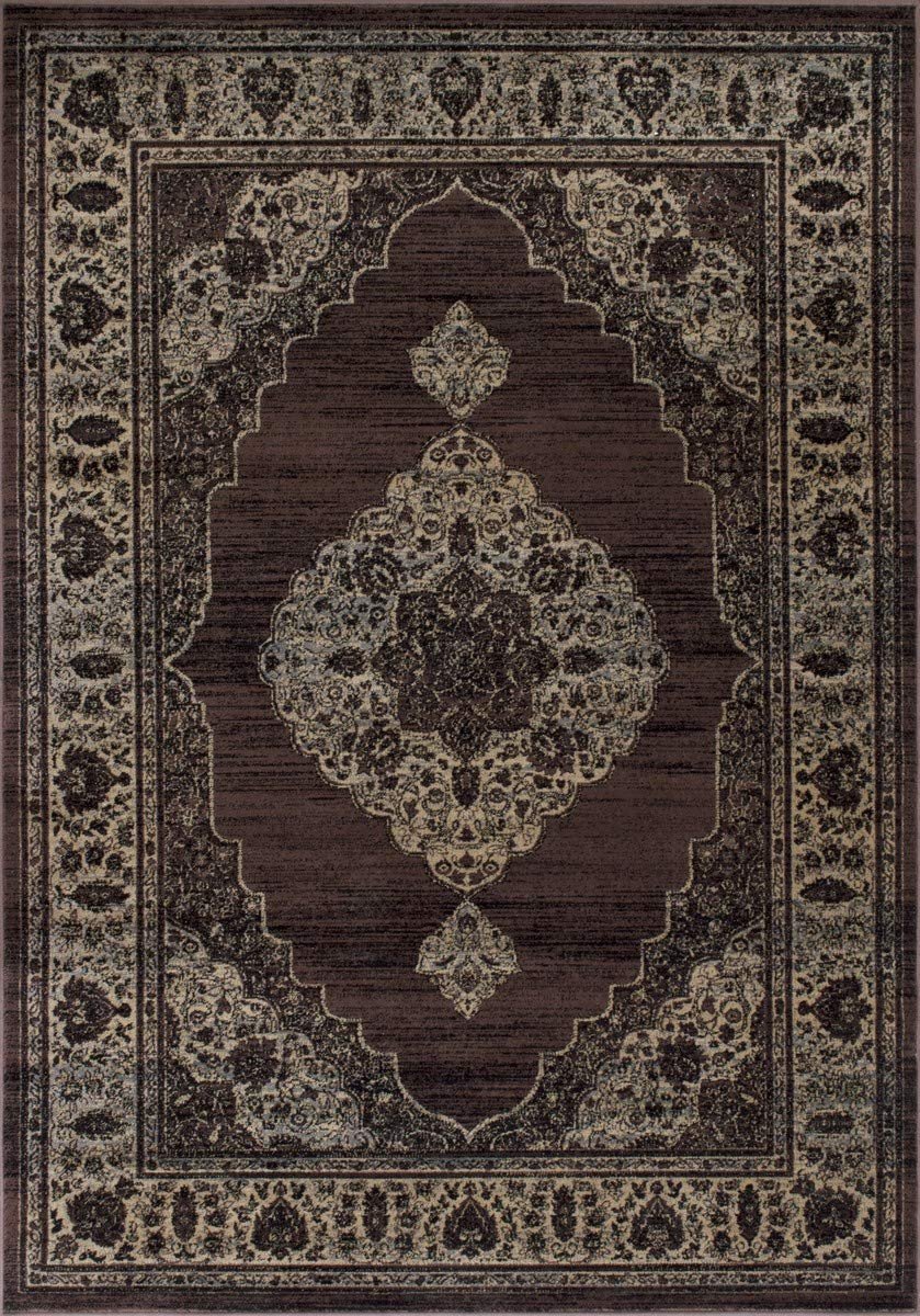 Floral Pattern Distressed Rug #94
