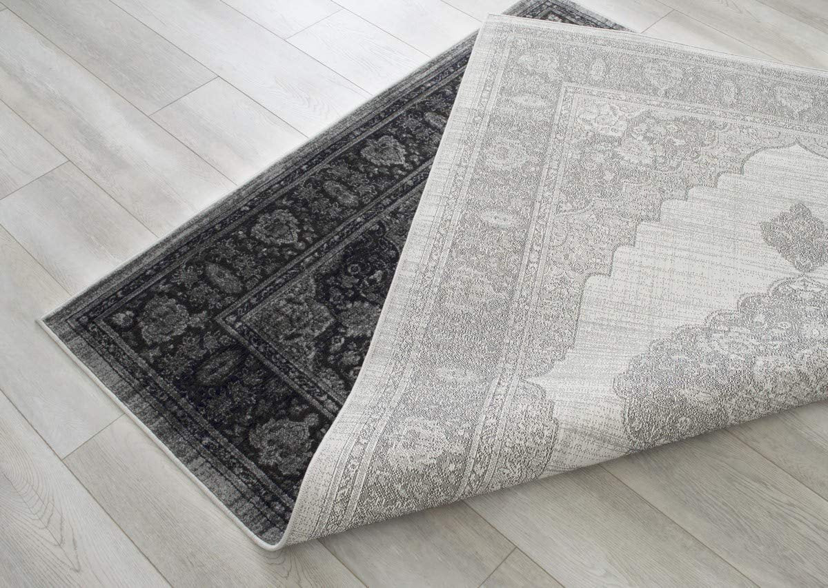 Floral Pattern Distressed Rug #94