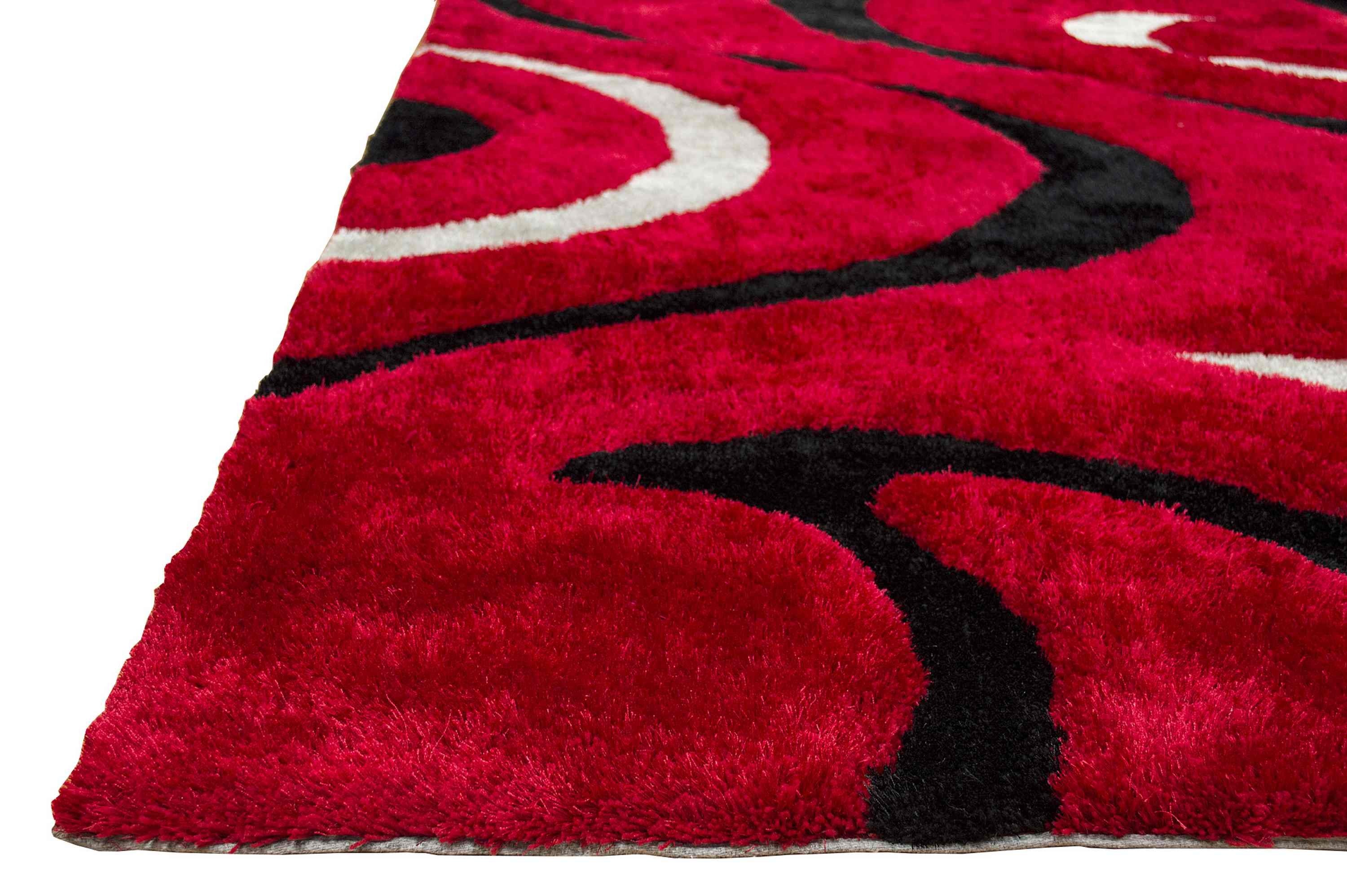 3-D Hand Carved Shaggy Rug #06