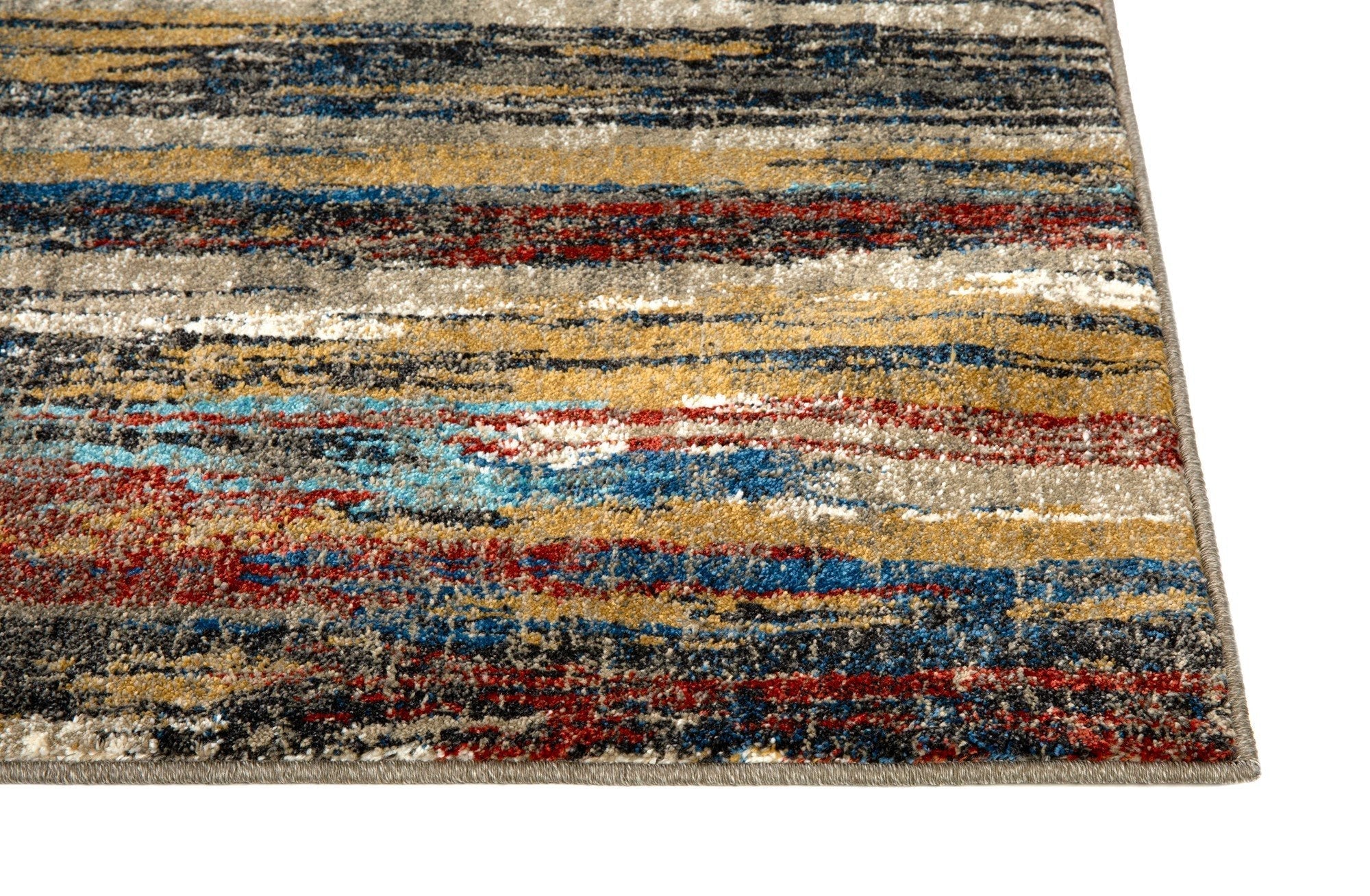 Stripped Design Rugs Blue Burgundy Multi Color Abstract #96