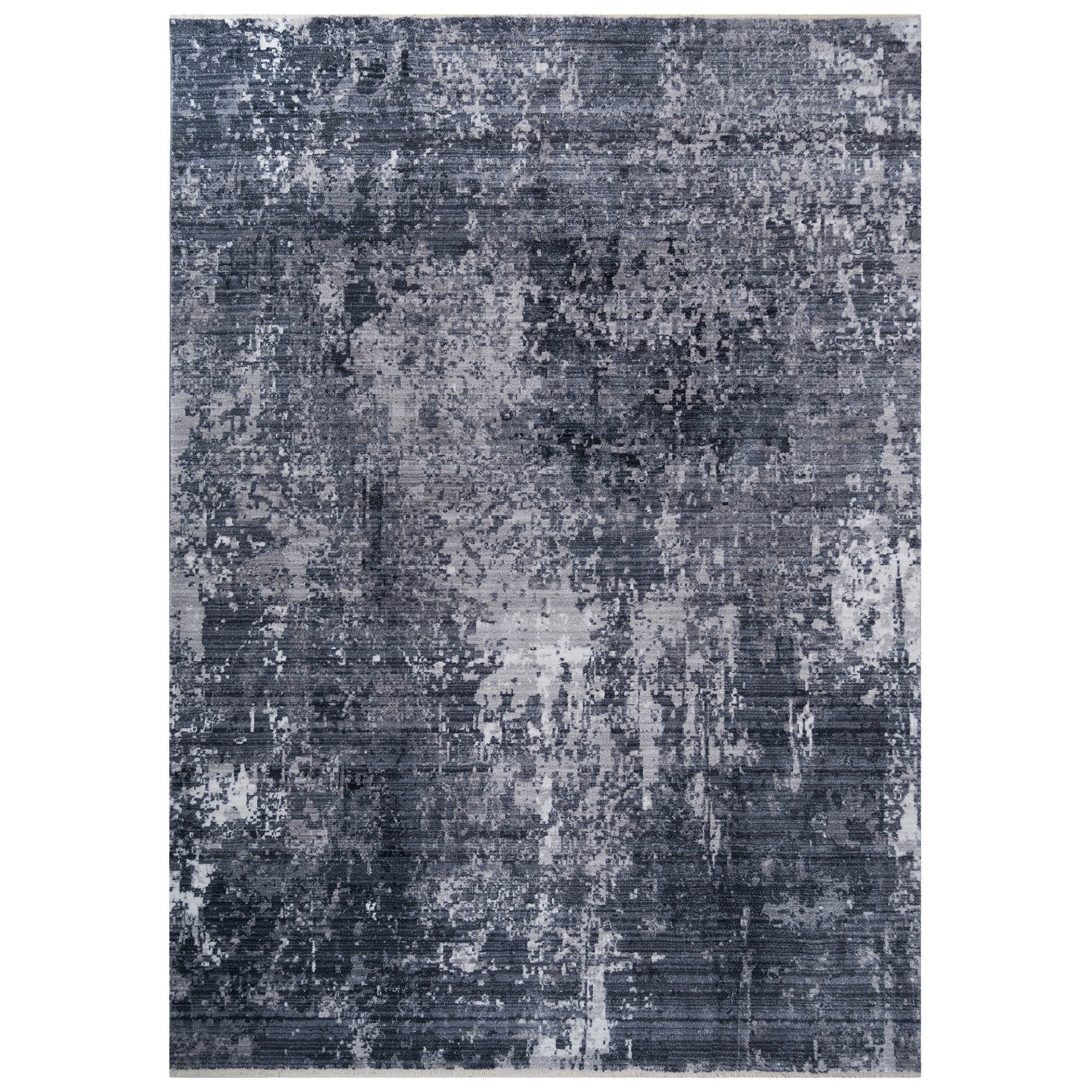 Abstract Distressed Area Rug Leno Weave Abrash Foldable #56