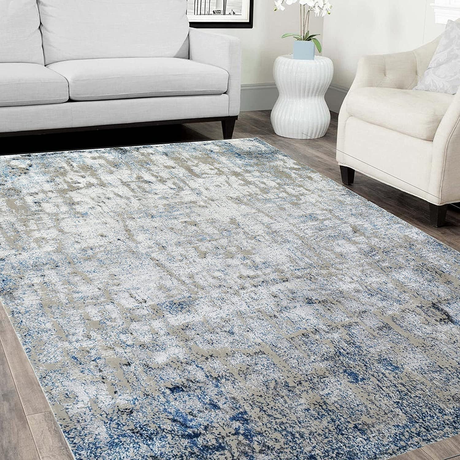 Abstract Pattern Viscos Rug #73