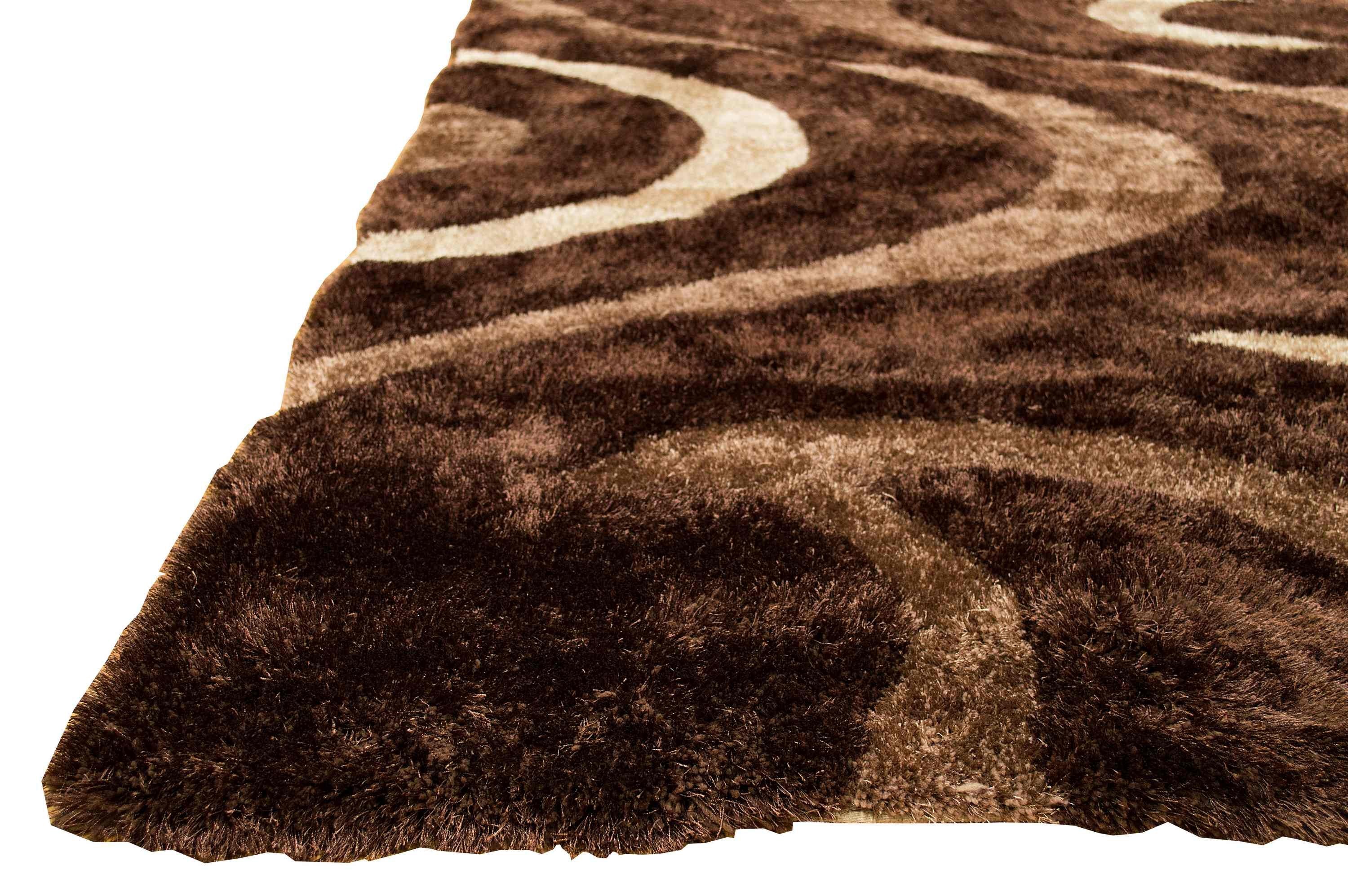 3-D Hand Carved Shaggy Rug #06