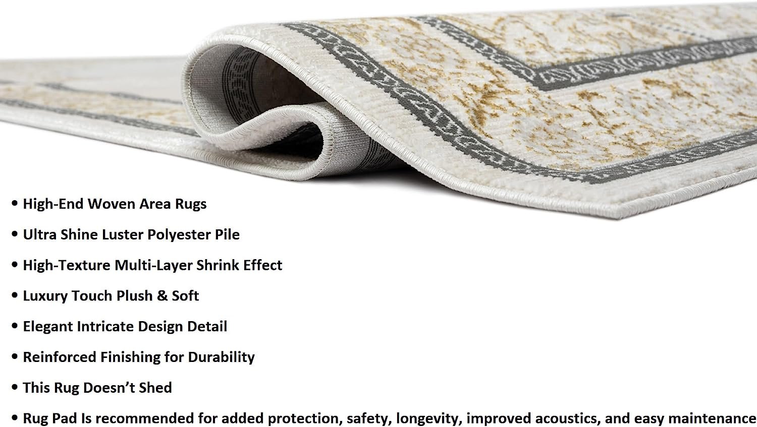 HR Traditional Rug with Simple Faded Design #452