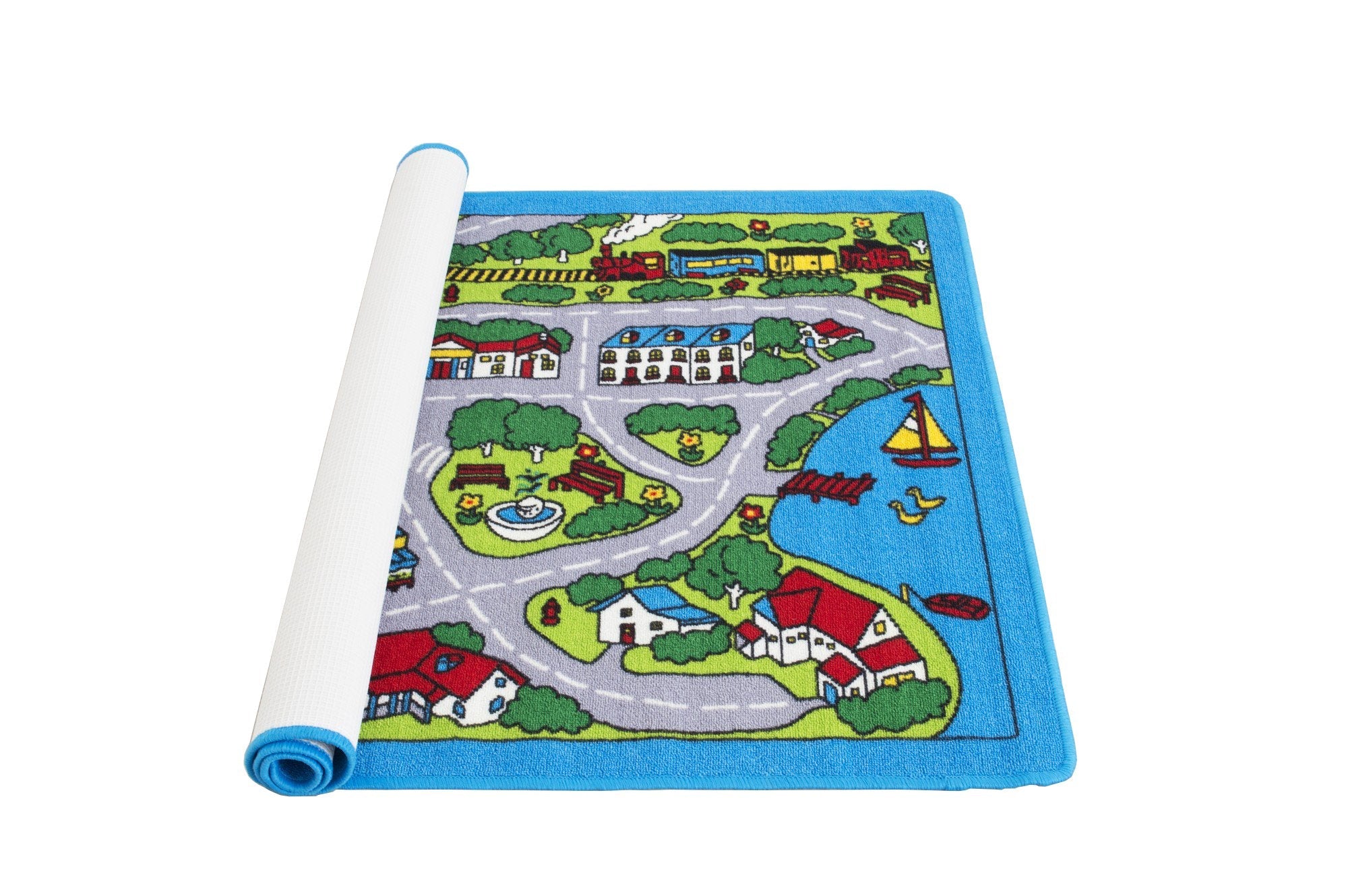Kids Car Road Rugs City Map Play mat Non-Slip