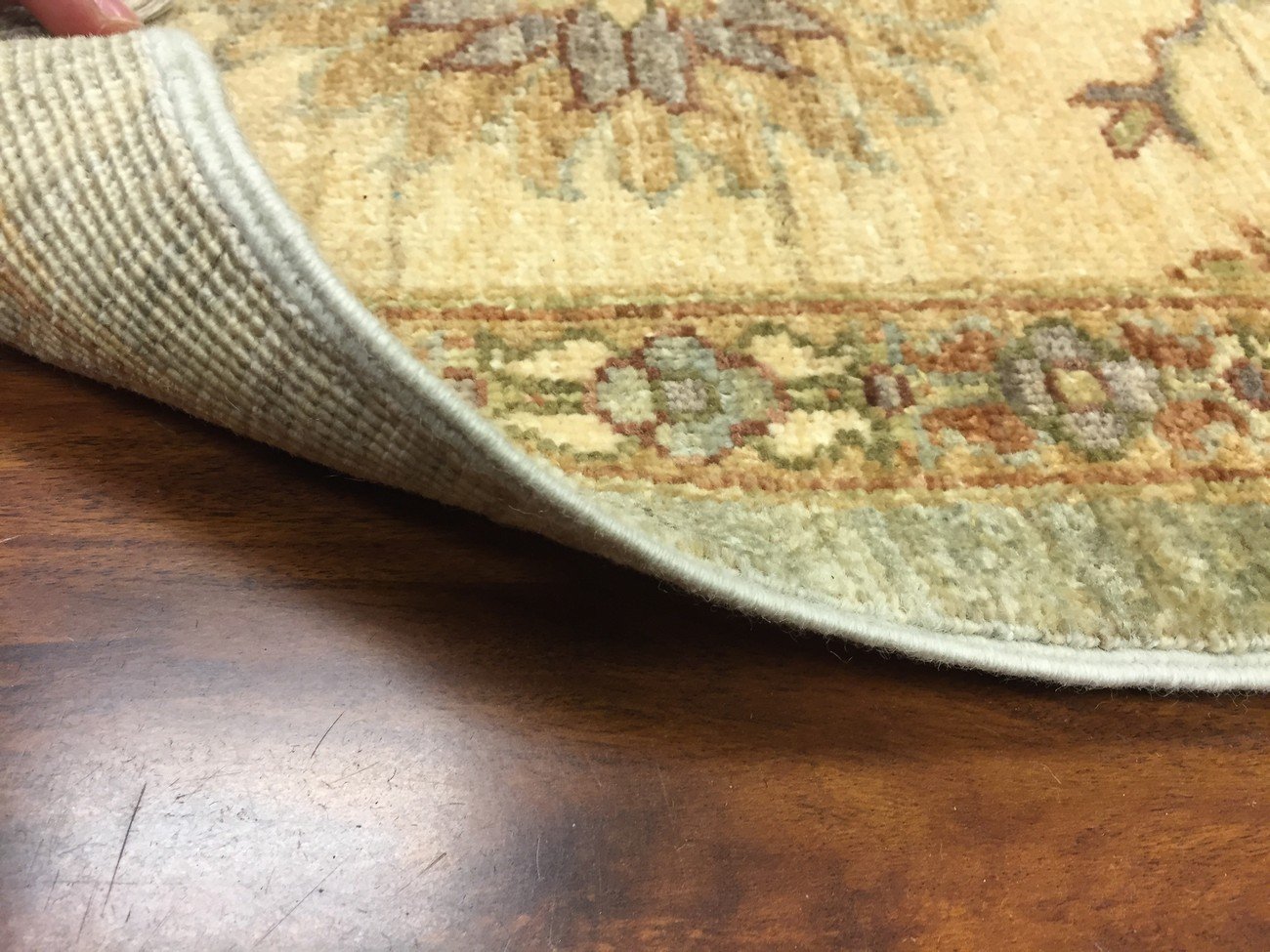 Hand Knotted Pakistan Rug-Real Wool Allover Floral -Burgundy/Olive/Multi-(10.3 by 8.4 Feet)