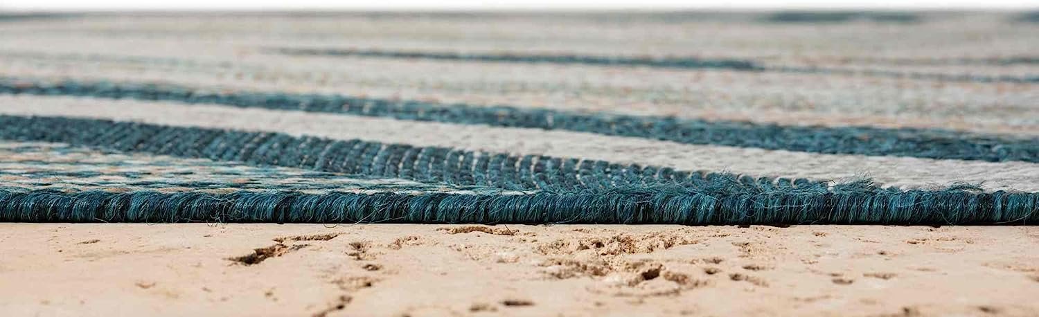 Ocean Pattern Outdoor Rug – Waterproof, Fade-Resistant – 5x7 & 8x10 Sizes