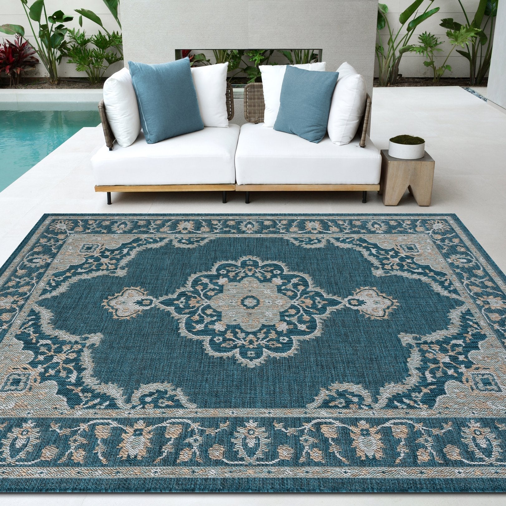 Bohemian Outdoor Rug – Waterproof and Fade-Resistant – 5x7 & 8x10 Sizes