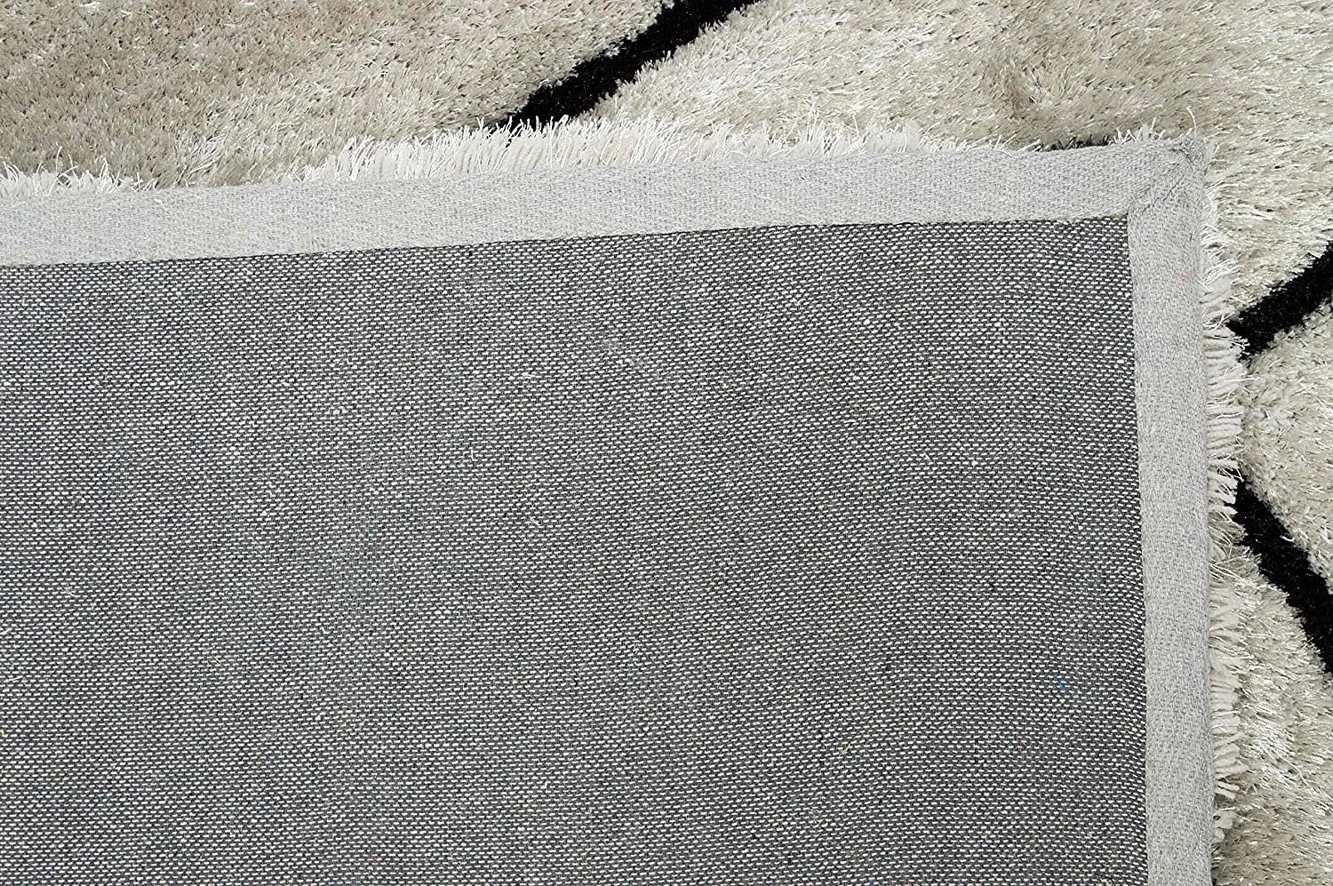 3-D Hand Carved Shaggy Rug - Soft Modern Colors