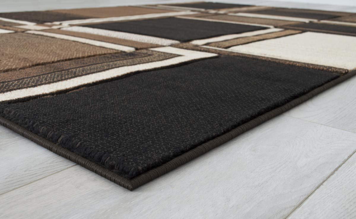 Cubism/Squares Modern Hand Carved Area Rug 15