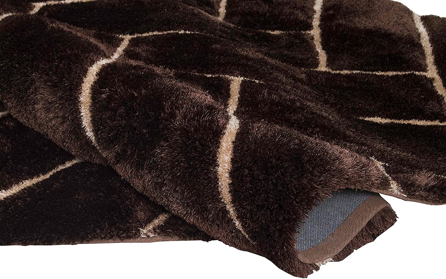 3-D Hand Carved Shaggy Rug - Soft Modern Colors