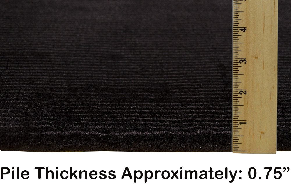 Black Color Rugs Viscose Ultra-Soft Hand Knotted in India Rugs for Dining Room