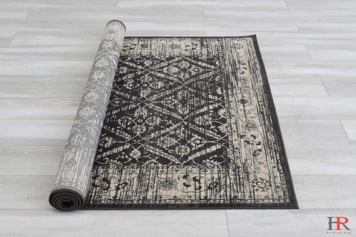 Allover Pattern Distressed Rug #95