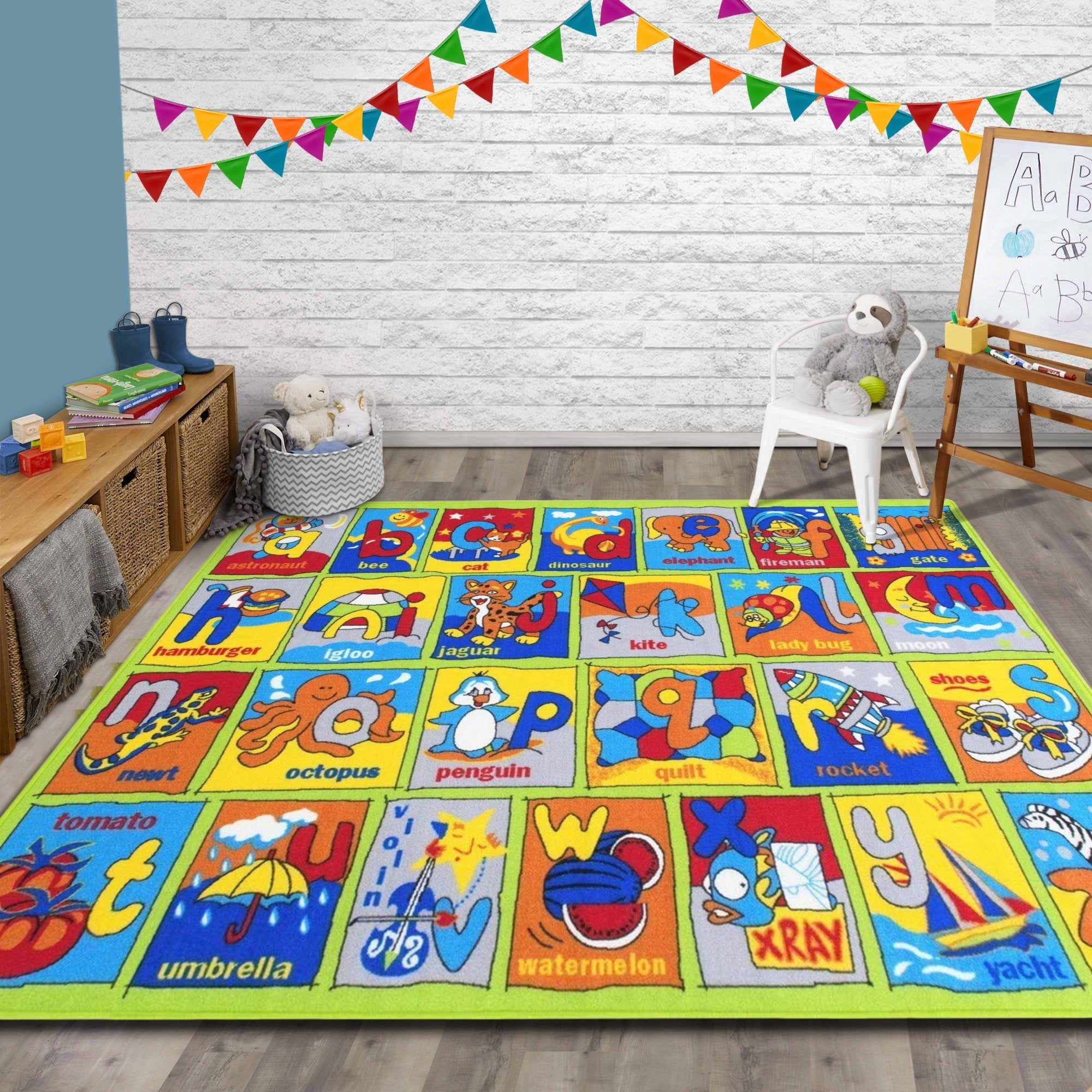 ABC Alphabet Kids Educational Non-Slip Rug