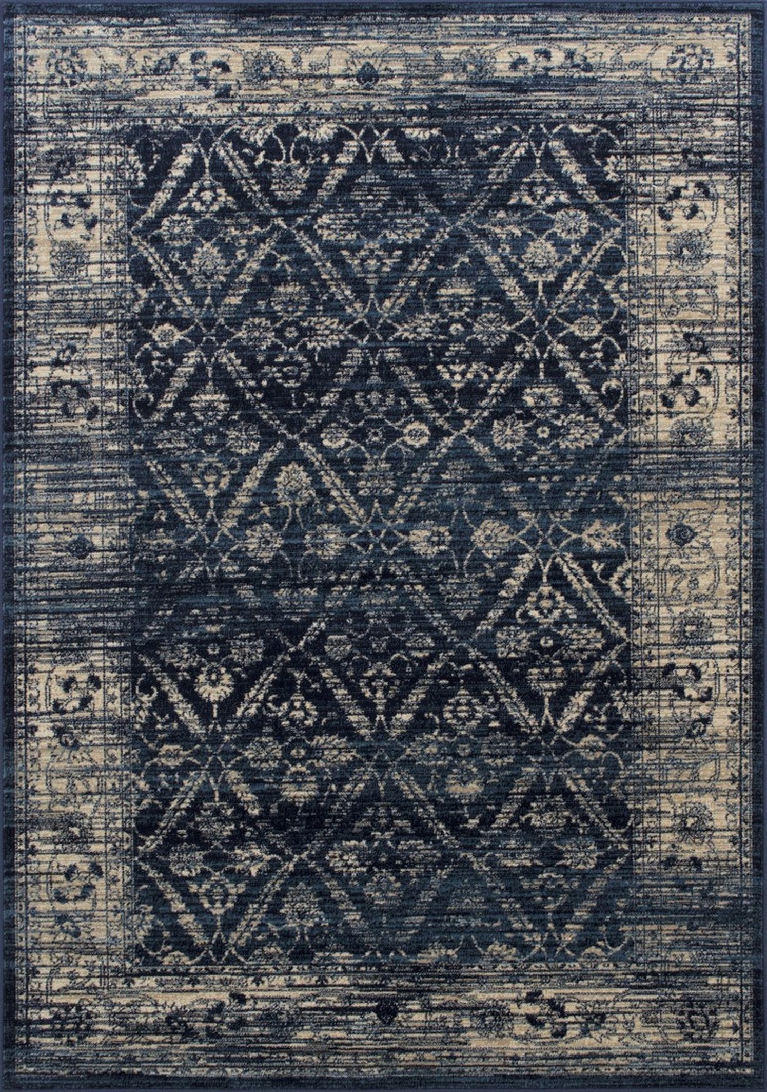 Allover Pattern Distressed Rug #95