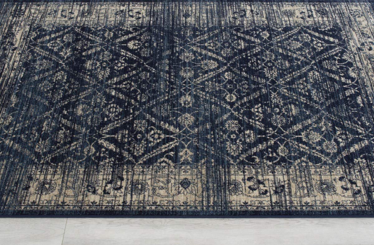 Allover Pattern Distressed Rug #95