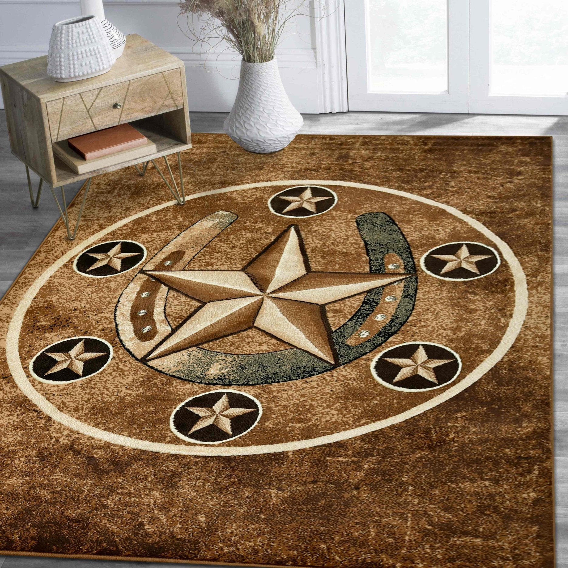 Texas Star Cowboy Area Rug For Livingroom #64