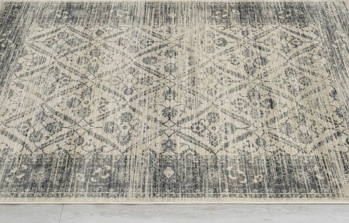 Allover Pattern Distressed Rug #95