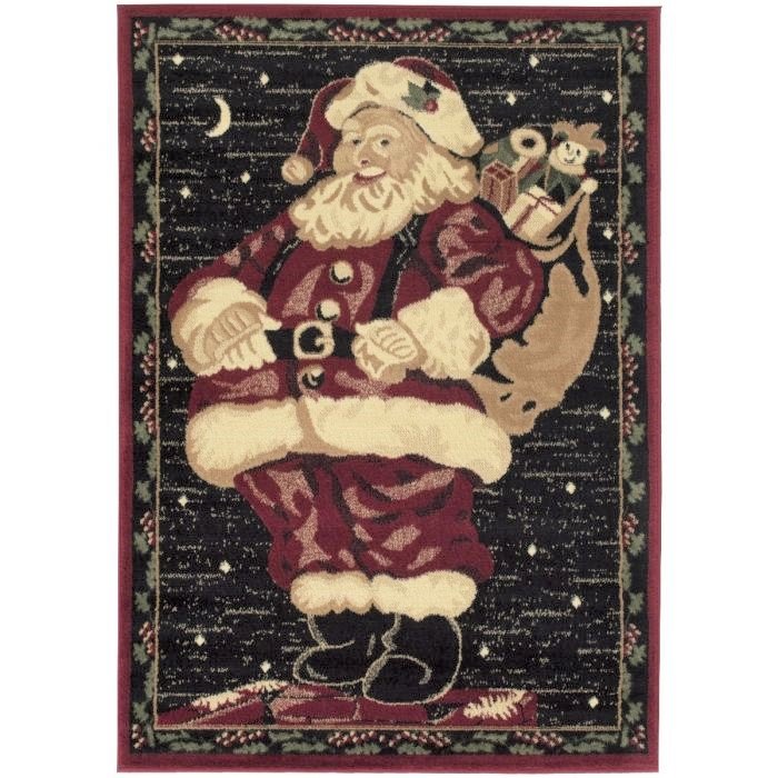 HR Santa Rug Red Holiday Rugs (Approximately 3 ft. by 5 ft.)