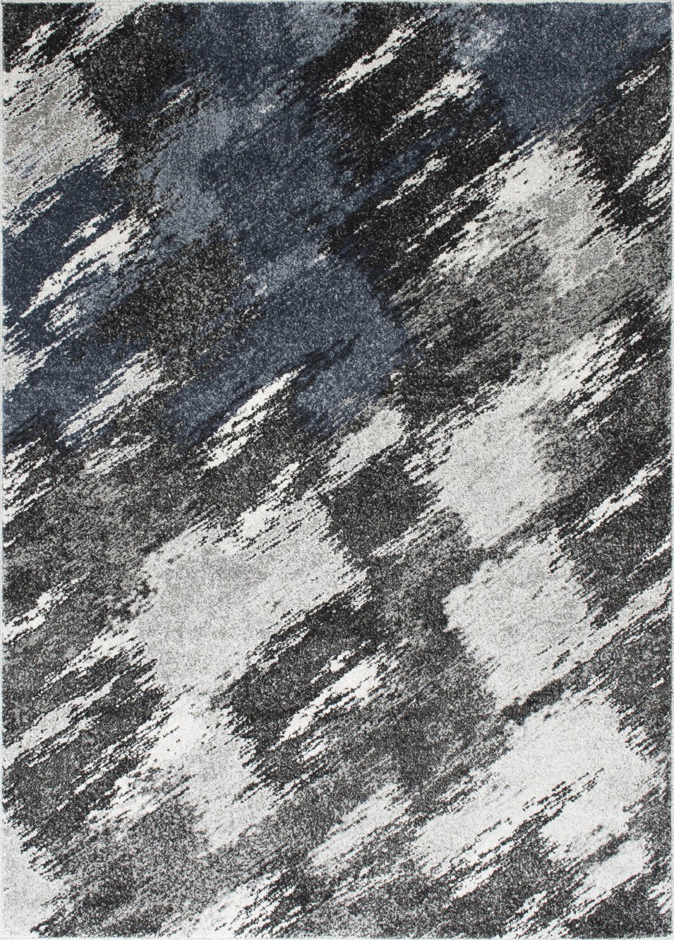 Silver/Ash Gray – Storm/Brush Pattern Fashion Rug (7x10 feet)