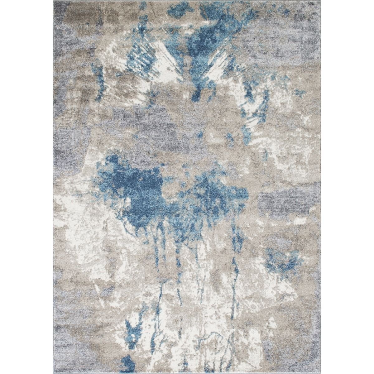 Silver/Ash Gray/Ivory/Ocean Blue-Faded, Distressed